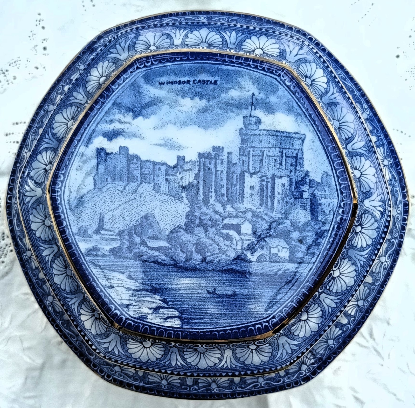 Wade / Ringtons Blue & White Millenium 2000 Tea Caddy - Image 7